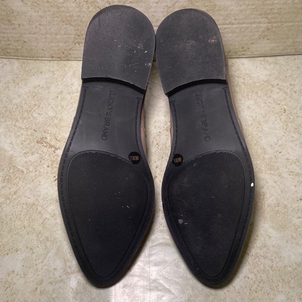 Lucky Brand‎ Womens Taupe Leather Upper Ankle Booties Size 6M - Picture 8 of 9